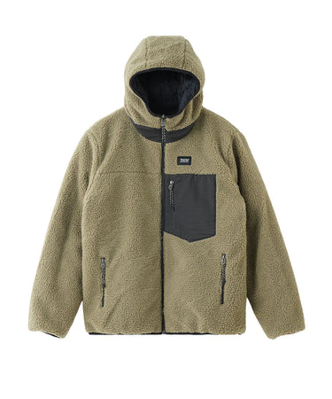 Taion Taion Mountain Reversible Sown X Boa Hooded Fleece Jacket | Blue Express