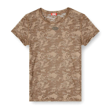 DIESEL Women's Blouse Short Sleeve Beige | Blue Express