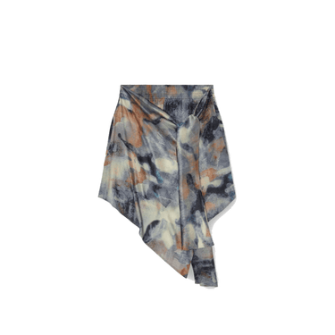 DIESEL Skort annodato in raso stampato | Blue Express