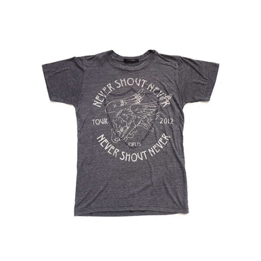 Hollywood Trading Company HTC VINTAGE NEVER SHOUT NEVER LUX T-SHIRT GREY/WHITE | Blue Express