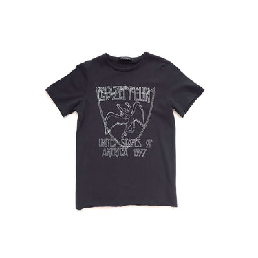 Hollywood Trading Company HTC VINTAGE LED ZEPPELIN STUDDED T-SHIRT BLACK/SILVER | Blue Express