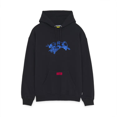 IUTER Never alone hoodie Black | Blue Express