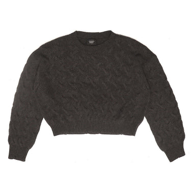 htc los angeles BRAIDED SWEATER WOMAN DARK GREY | Blue Express