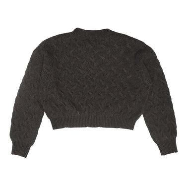 htc los angeles BRAIDED SWEATER WOMAN DARK GREY | Blue Express