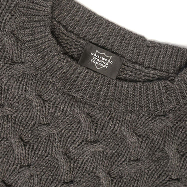 htc los angeles BRAIDED SWEATER WOMAN DARK GREY | Blue Express