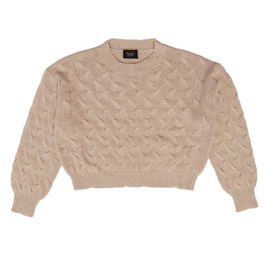 htc los angeles BRAIDED SWEATER WOMAN ICE PINK | Blue Express