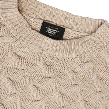 htc los angeles SWEATERS BRAIDED SWEATER WOMAN ICE PINK