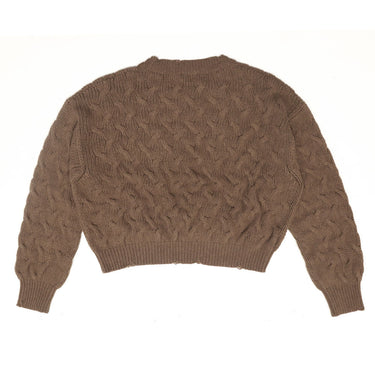 htc los angeles SWEATERS BRAIDED SWEATER WOMAN NUT