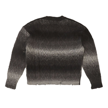 htc los angeles SWEATERS DESTROYED GRADIENT SWEATER MAN SMOKY GREY