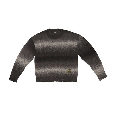 htc los angeles DESTROYED GRADIENT SWEATER MAN SMOKY GREY | Blue Express