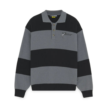 IUTER T-SHIRT SOULS KNIT POLO Jumper BLACK