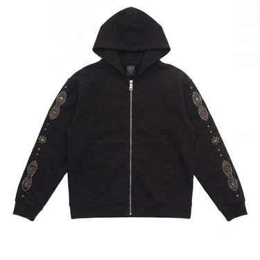 Hollywood Trading Company HTC UNISEX MOUSTACHE ZIP HOODIE BLACK | Blue Express