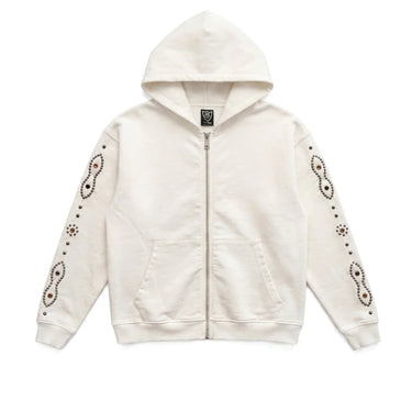 Hollywood Trading Company HTC UNISEX MOUSTACHE ZIP HOODIE OFF WHITE | Blue Express