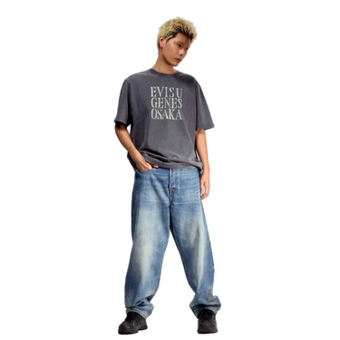 Evisu Ecru Daicock Print Loose Fit Jeans 2038 Mid Tone Indigo – foto 3 | Blue Express