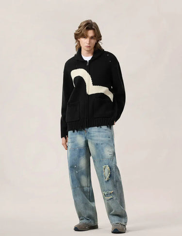 Evisu Cowichan Cardigan Jacket | Blue Express