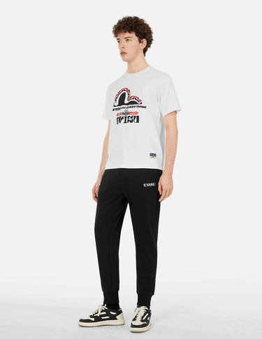 Evisu TOTEM SEAGULL AND LOGO PRINT REGULAR FIT T-SHIRT | Blue Express