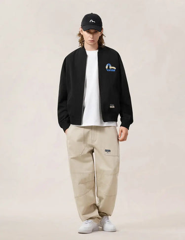 Evisu Daicock Print Bomber Jacket | Blue Express
