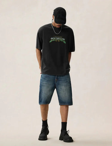 Evisu Neon Leopard Printed T-shirt | Blue Express