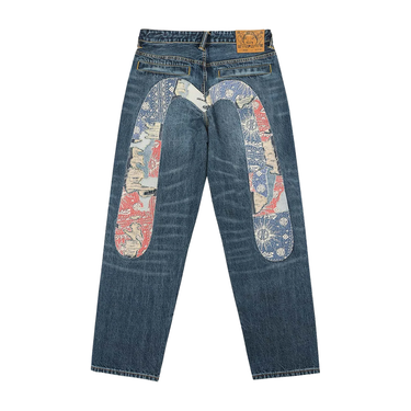 Evisu Boro Daicock Selvedge Jeans 2030 Mid Tone Indigo | Blue Express