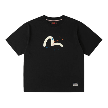 Evisu Seagull & Daicock printed tee With Splash | Blue Express