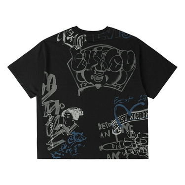 Evisu Allover EVISU Logo Graphic T-shirt | Blue Express