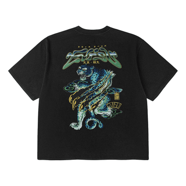 Evisu Neon Leopard Printed T-shirt | Blue Express