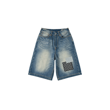 Evisu Sashiko Patch Denim Shorts | Blue Express