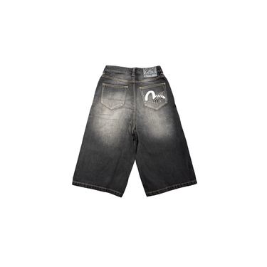 Evisu Shorts Pocket Seagull & Claw Marks Embroidery Denim Nero | Blue Express