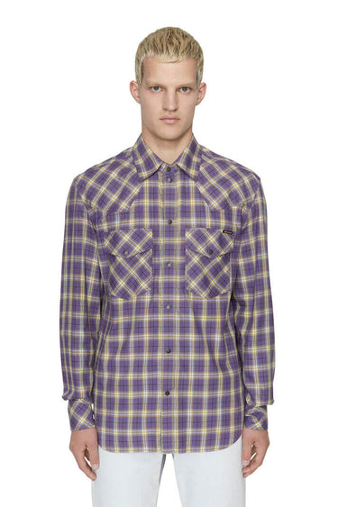 DIESEL DIESEL S OCEAN CHECK NV SHIRT | Blue Express