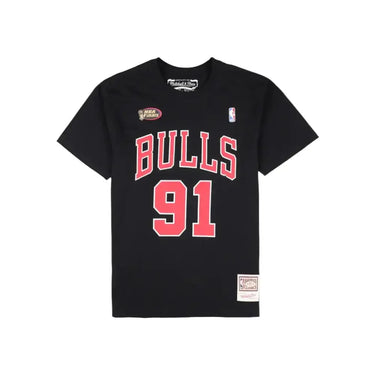 MITCHELL & NESS NBA TEE HARDWOOD CLASSICS DENNIS RODMAN CHICAGO BULLS BLACK | Blue Express