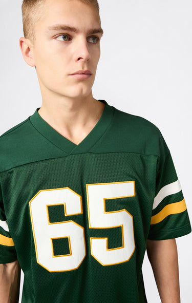 T-Shirt con Scollo a V Ispirazione Football da Uomo
