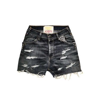 HTC VINTAGE LEVI'S STUDDED SHORTS Blue | Blue Express