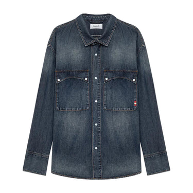 Amish Supplies Amish Texan Denim Shirt AMU105D6640549 | Blue Express