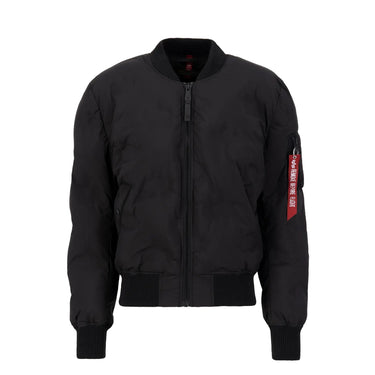 Alpha Industries MA-1 Embroidery Logo Puffer Bomber Jacket | Blue Express