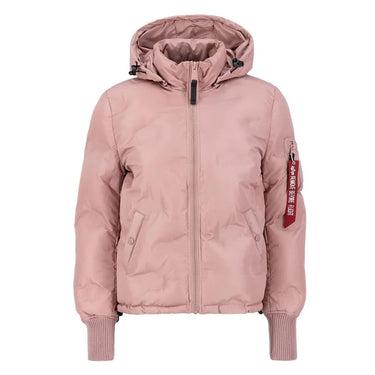 Alpha Industries Alpha Industries Women's Hooded Logo Puffer Winter Jacket | Blue Express