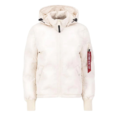 Alpha Industries Alpha Industries Women's Hooded Logo Puffer Winter Jacket | Blue Express