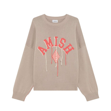 Amish Supplies PULLOVER FRAY IN COTONE CON LOGO stone bubblegum | Blue Express