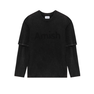 Amish Supplies T shirt ls double stone black | Blue Express
