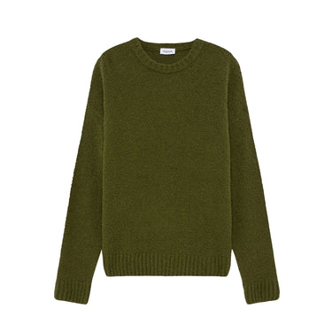 Amish Supplies MAGLIERIA crew boucle acid green