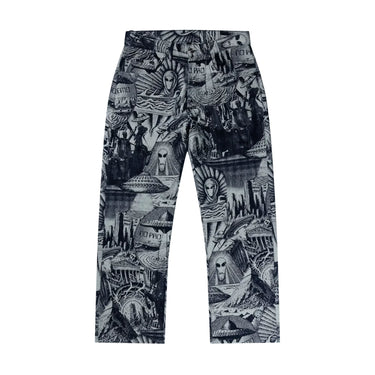 Aries apocalypse jacquard bagi jeans | Blue Express