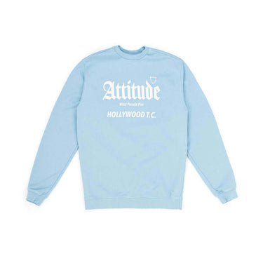 Hollywood Trading Company ATTITUDE CREWNECK AZURE | Blue Express