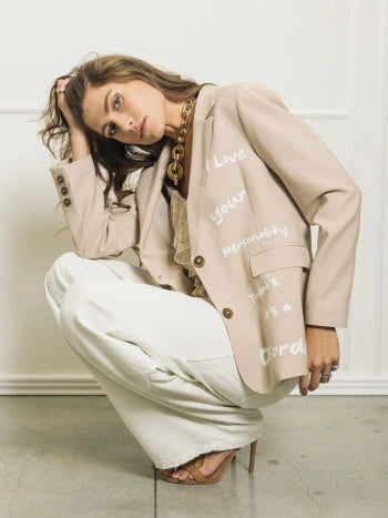 BERNA Blazer monopetto con maxi stampa | Blue Express