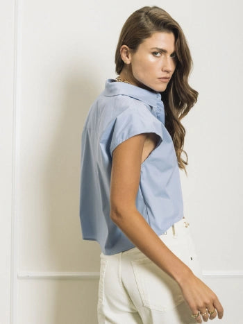 BERNA Camicia crop fit senza maniche | Blue Express