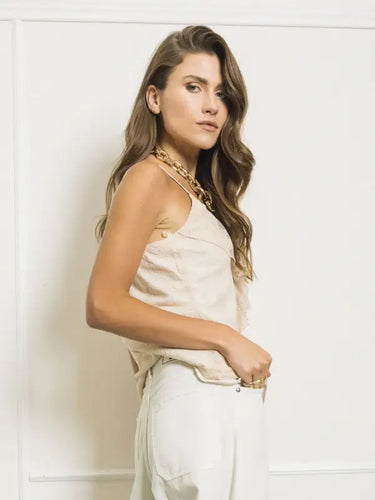 BERNA Canotta in pizzo con rouches | Blue Express