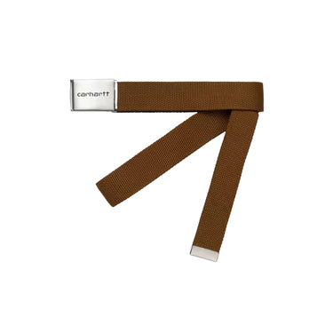 Carhartt WIP cintura Clip Belt Chrome Hamilton Brown
