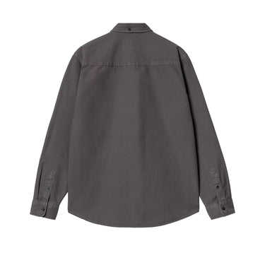 Carhartt WIP LS Bolton Shirt Graphite, Garment dyed | Blue Express