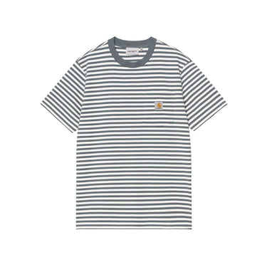 Carhartt WIP T-SHIRT S/S Ezra Pocket T-Shirt cozy blue wax