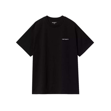 Carhartt WIP SS Script Embroidery T-Shirt Black White | Blue Express
