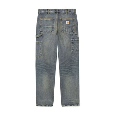 Carhartt WIP Single Knee Pant Blue, Worn washed | Blue Express