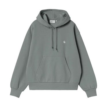 Carhartt WIP FELPE W' Hooded Casey Sweatshirt Velvet Green Silver
